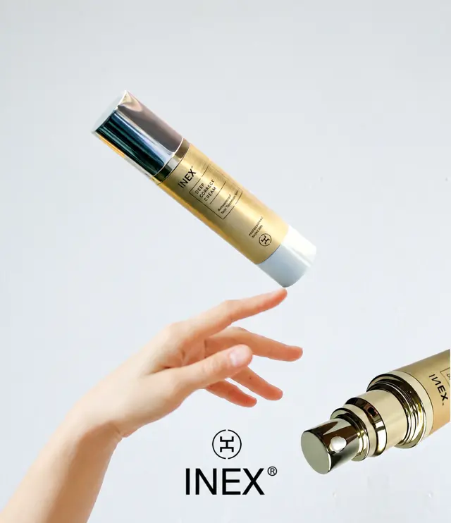 INEX sejas kopšanas produkti dinamiskā kompozīcijā